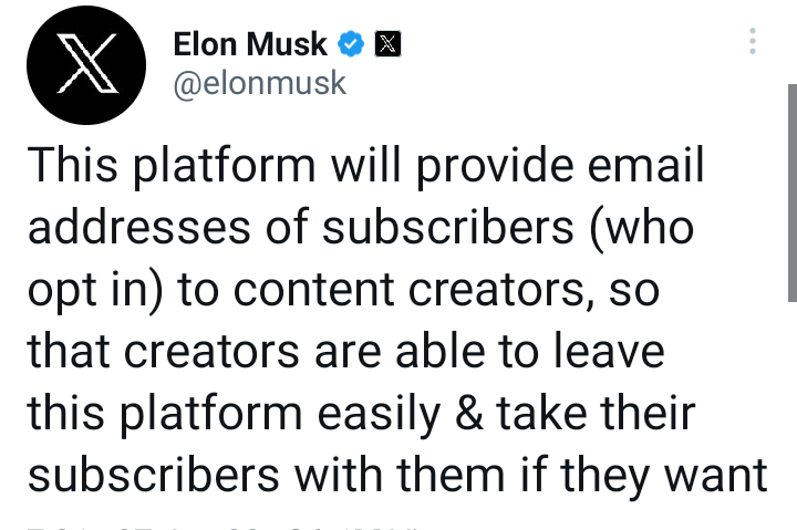 X email sharing program