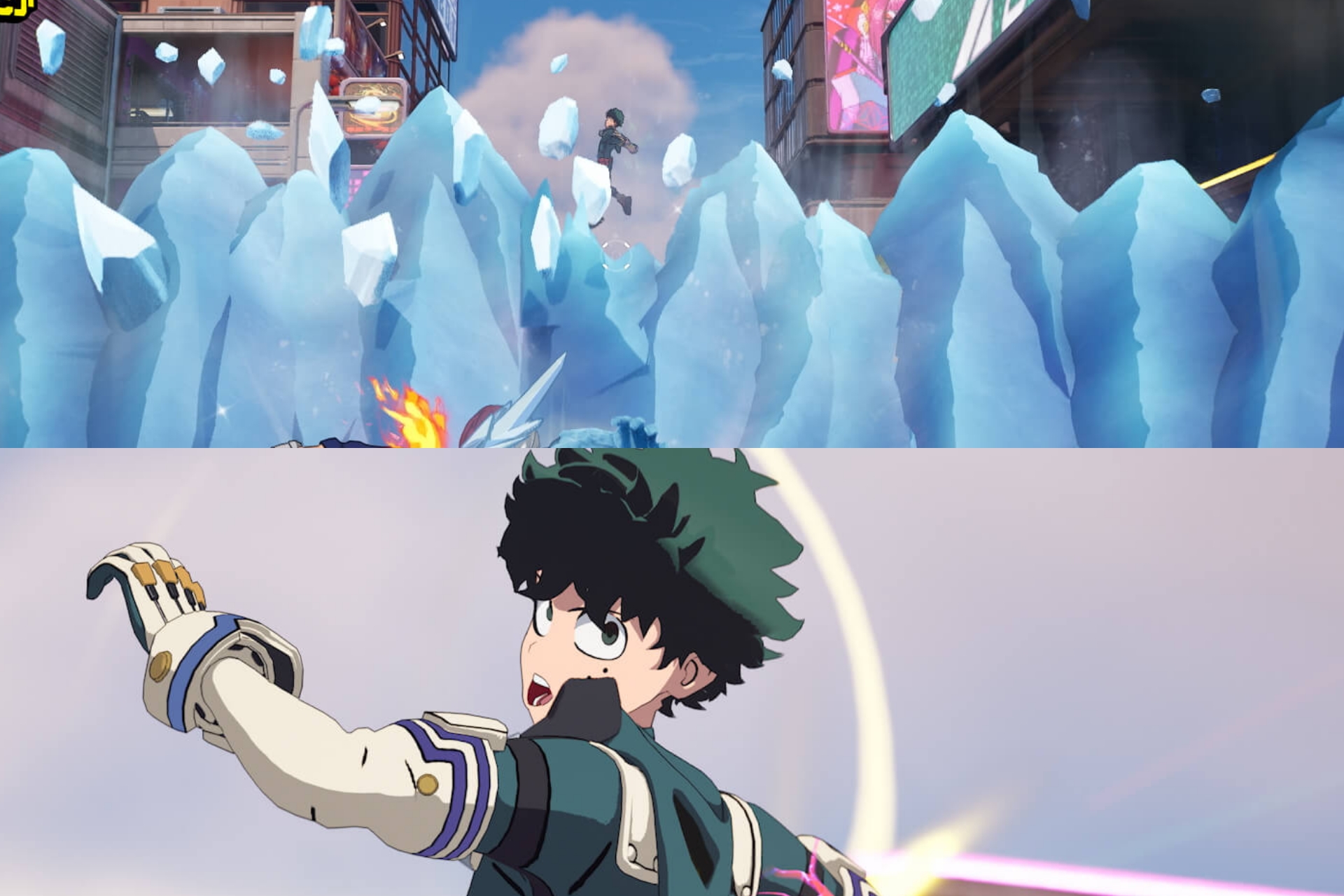 Todoriki’s Ice Wall item and Deku's smash Fortnite V26.10
