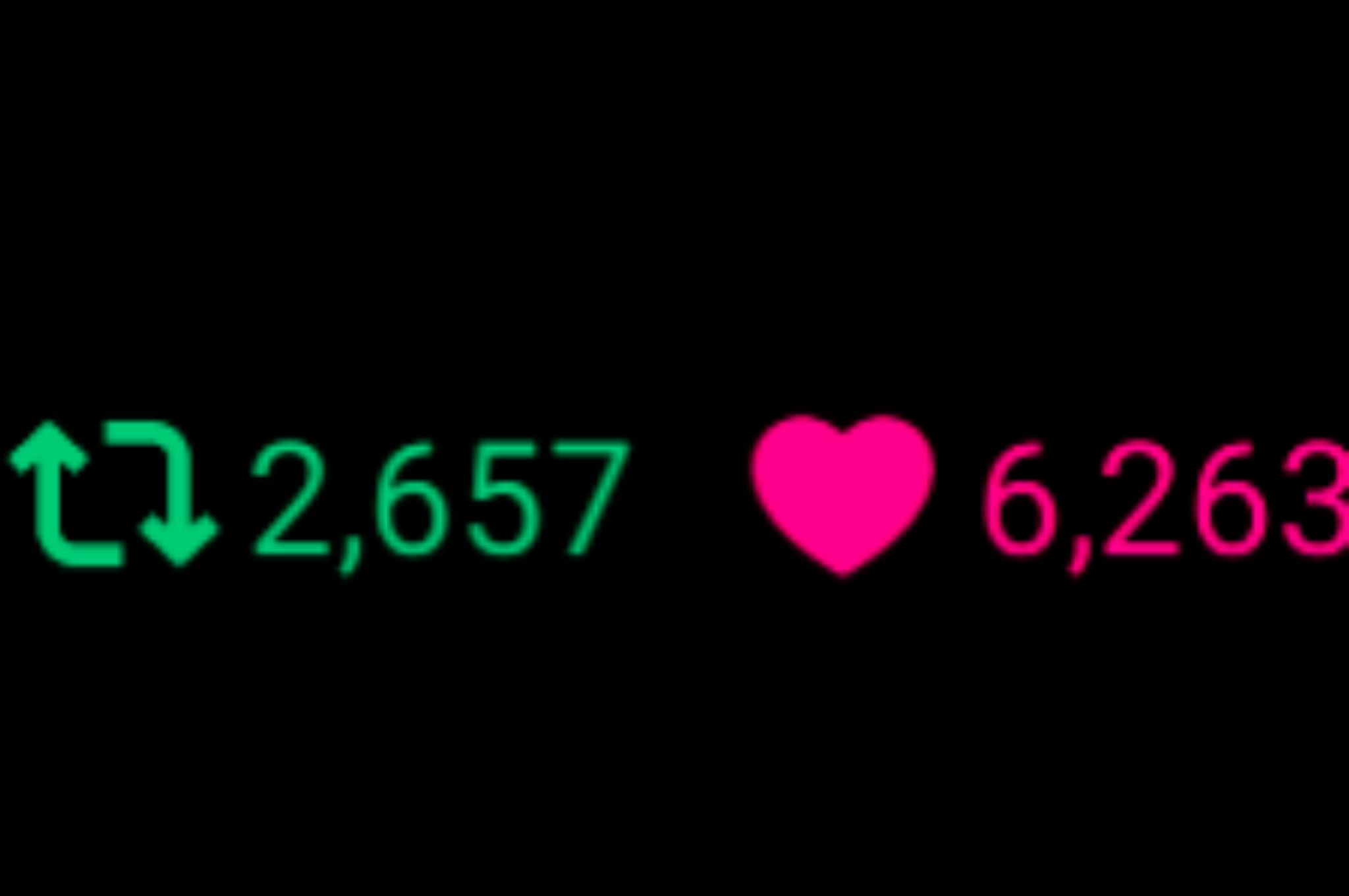 X likes and repost count