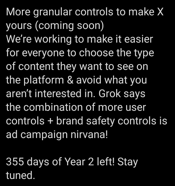 X content control