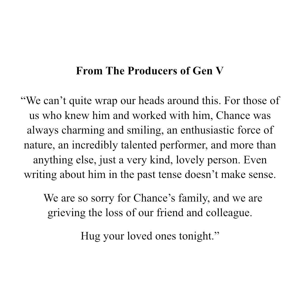 Gen V producers on Chance's death