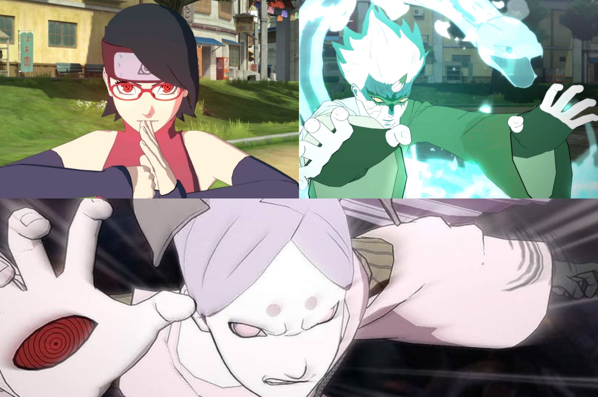 Mitsuki, Sarada and Momoshiki in Naruto x Boruto: Ultimate Ninja Storm connection